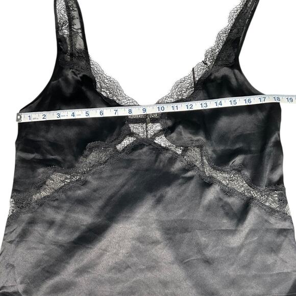 Victoria’s Secret Lace Tank Top Lingerie Black Gold Horseshoe Detail Size Large - Picture 7 of 11